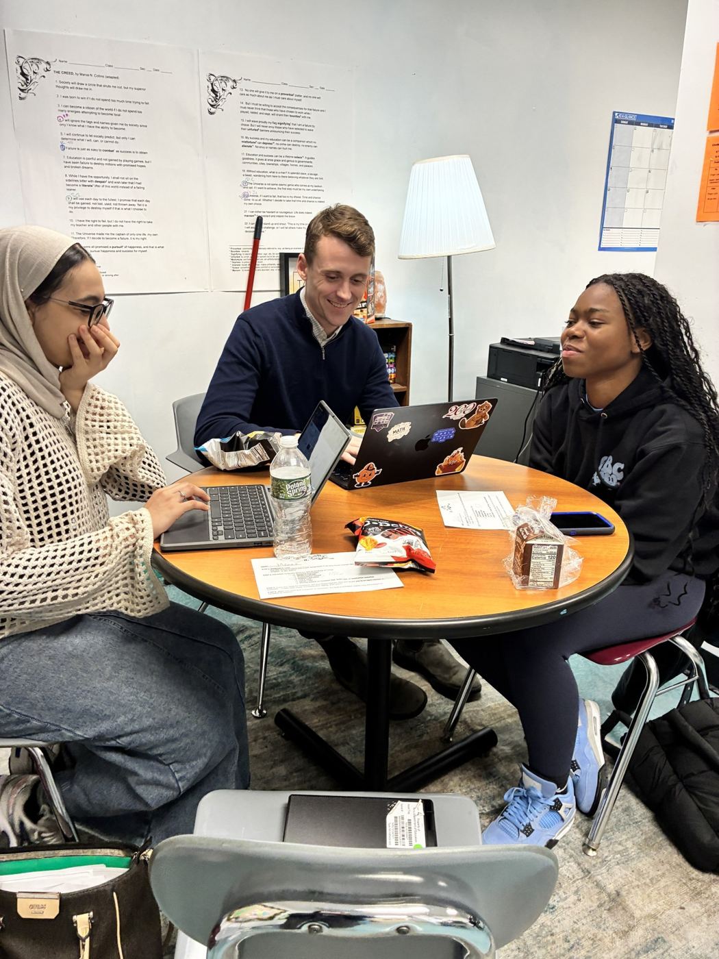 College Crunch 2025 — reviewing essays with volunteers