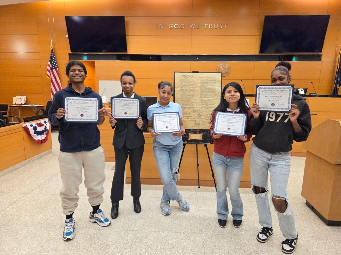 Students receive awards for their writing at Law Day 2026